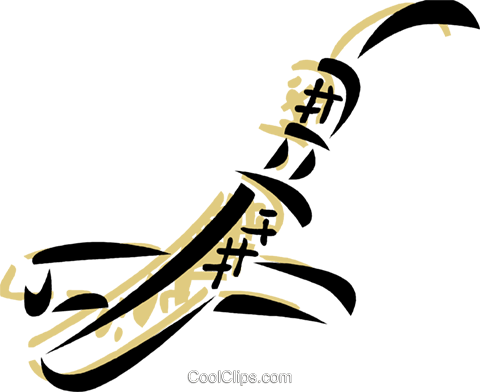 Espada Do Samurai Livre De Direitos Vetores Clip Art - Samurai (480x392), Png Download