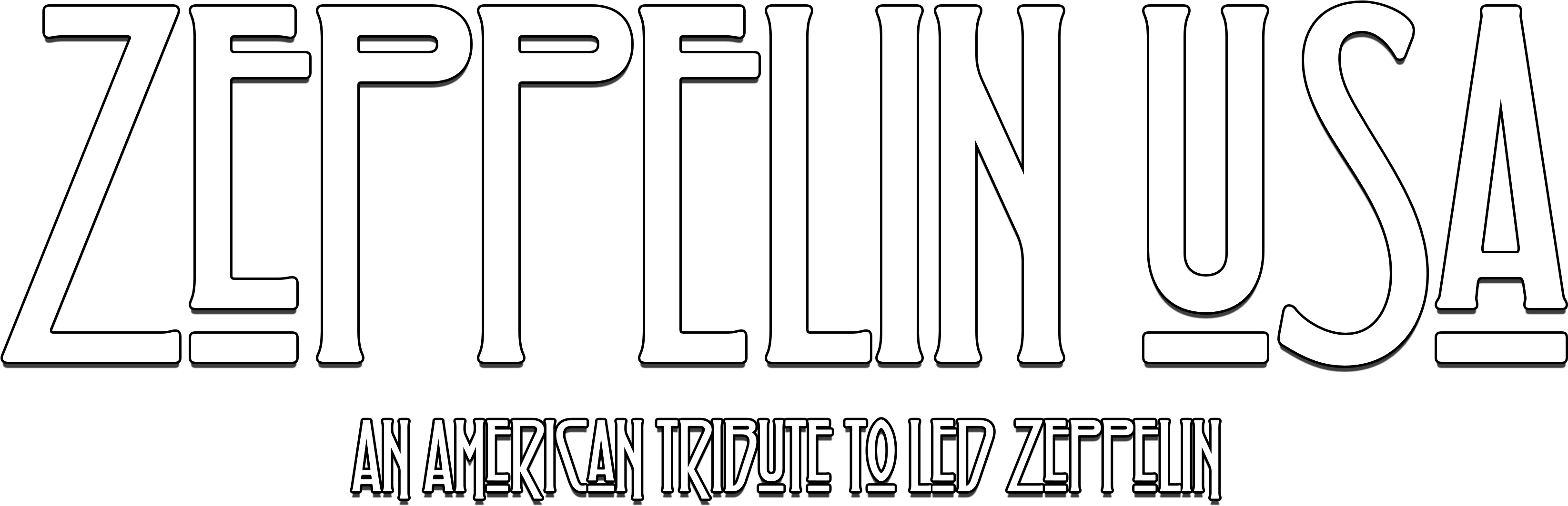 Zeppelin Usa - White Led Zepplin Logo Png (3591x1350), Png Download