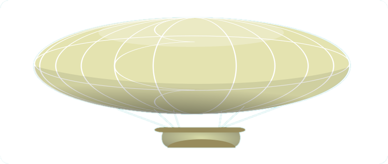Airplane Zeppelin Airship Clip Art - Blimp (800x338), Png Download