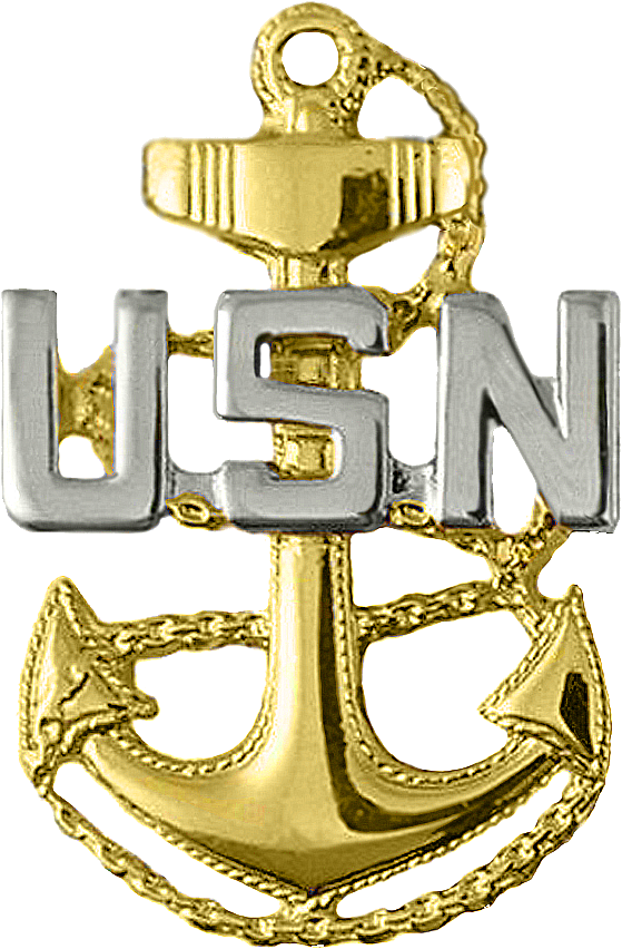 Anchor Clipart Us Navy - Navy Chief Anchor (559x852), Png Download