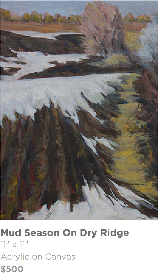 Mud Season On Dry Ridge 11" X 11" Acrylic On Canvas - Canvas (1082x932), Png Download