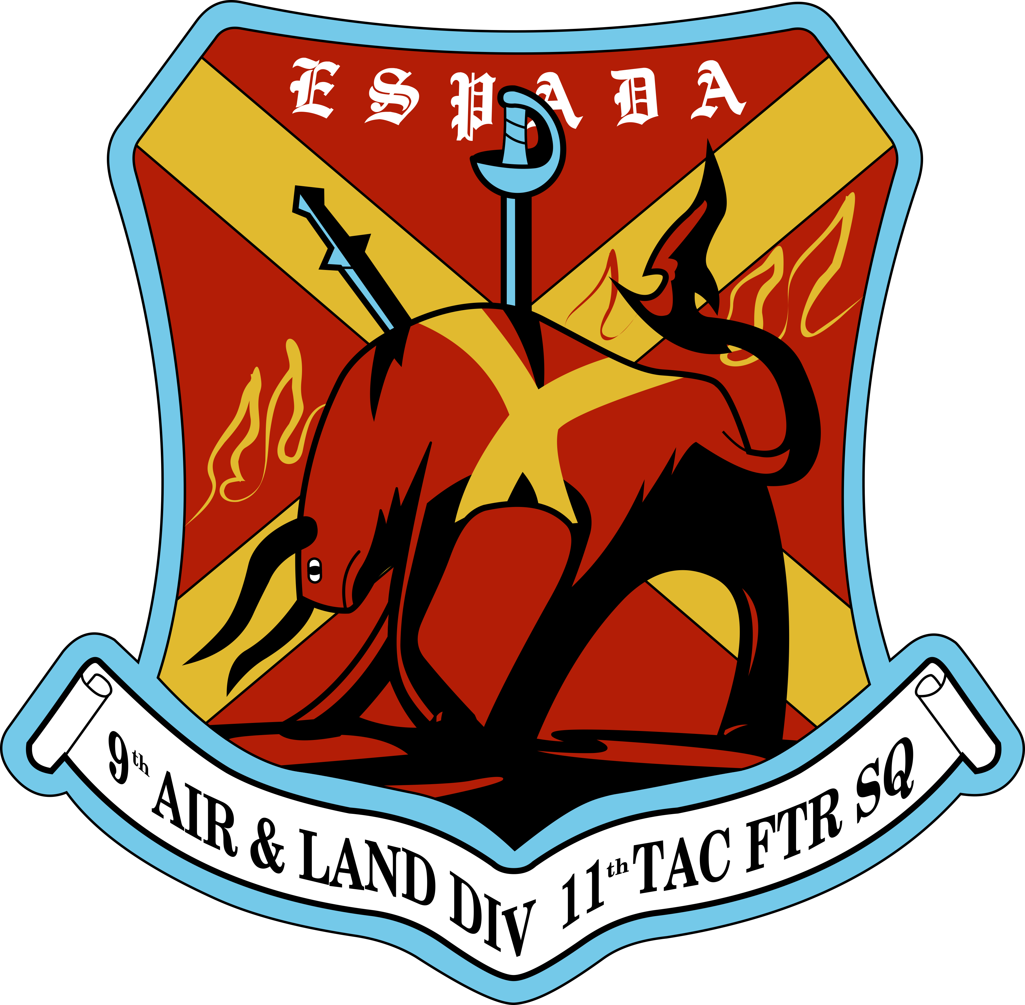 11th Tactical Fighter Sq - T-shirt (3550x3481), Png Download