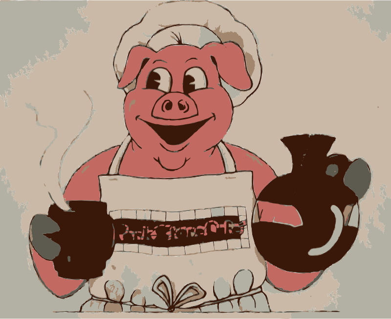 How To Set Use Chef Pig Clipart (600x488), Png Download