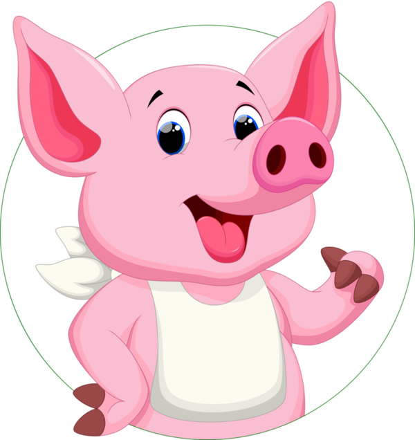 Cute Piggy Banks Clipart - Pig Clipart Art (600x636), Png Download