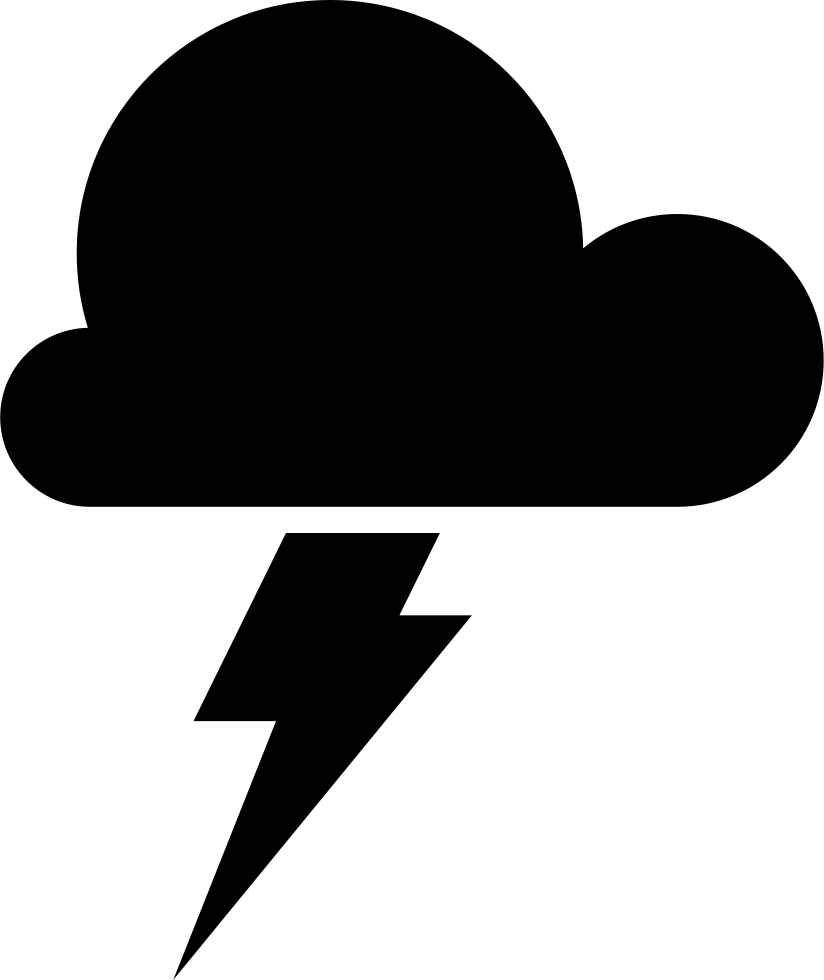 Storm Weather Symbol Of A Dark Cloud With A Lightning - Storm Symbol (400x400), Png Download