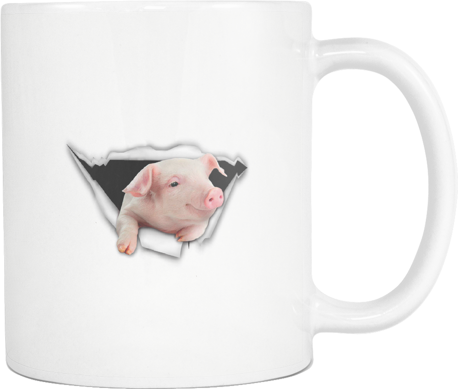Cute Pig - Coffee Cup (1024x1024), Png Download