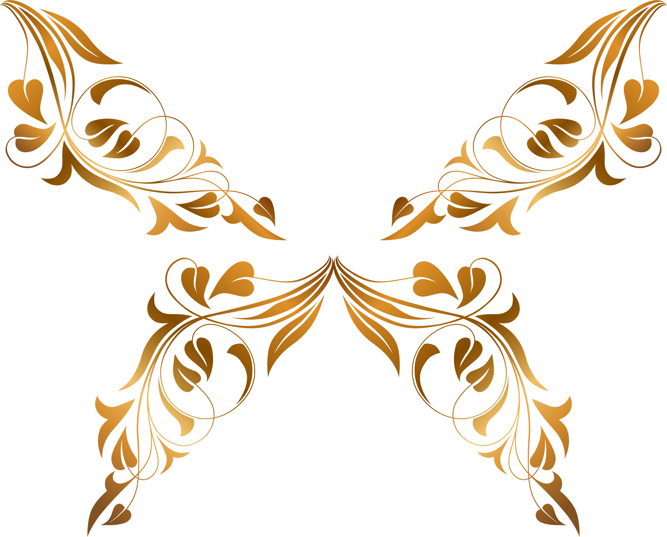 This Free Icons Png Design Of Floral Flourish Butterfly (2286x1843), Png Download