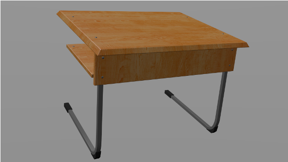 School Desk - Desk (590x590), Png Download