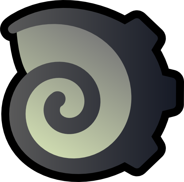 This Free Clipart Png Design Of Black Swirl Icon (600x593), Png Download