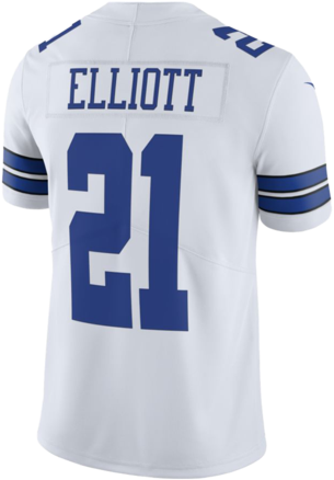 Dallas Cowboys Ezekiel Elliott White Nike Vapor Untouchable - Dallas Cowboys Jersey (421x480), Png Download
