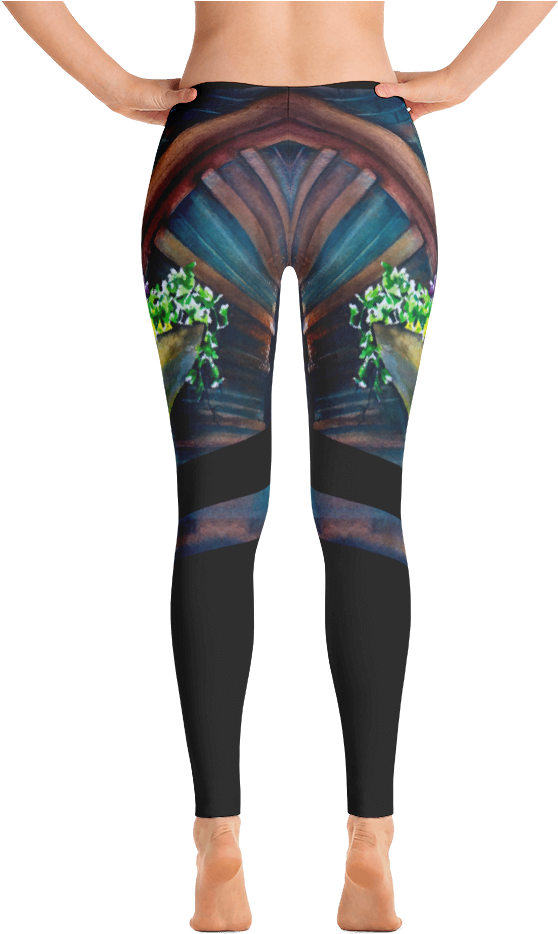Flower Urn Watercolor Leggings - Gear Fuel Strong Is The New Skinny Blue Splash - Active (1000x1000), Png Download