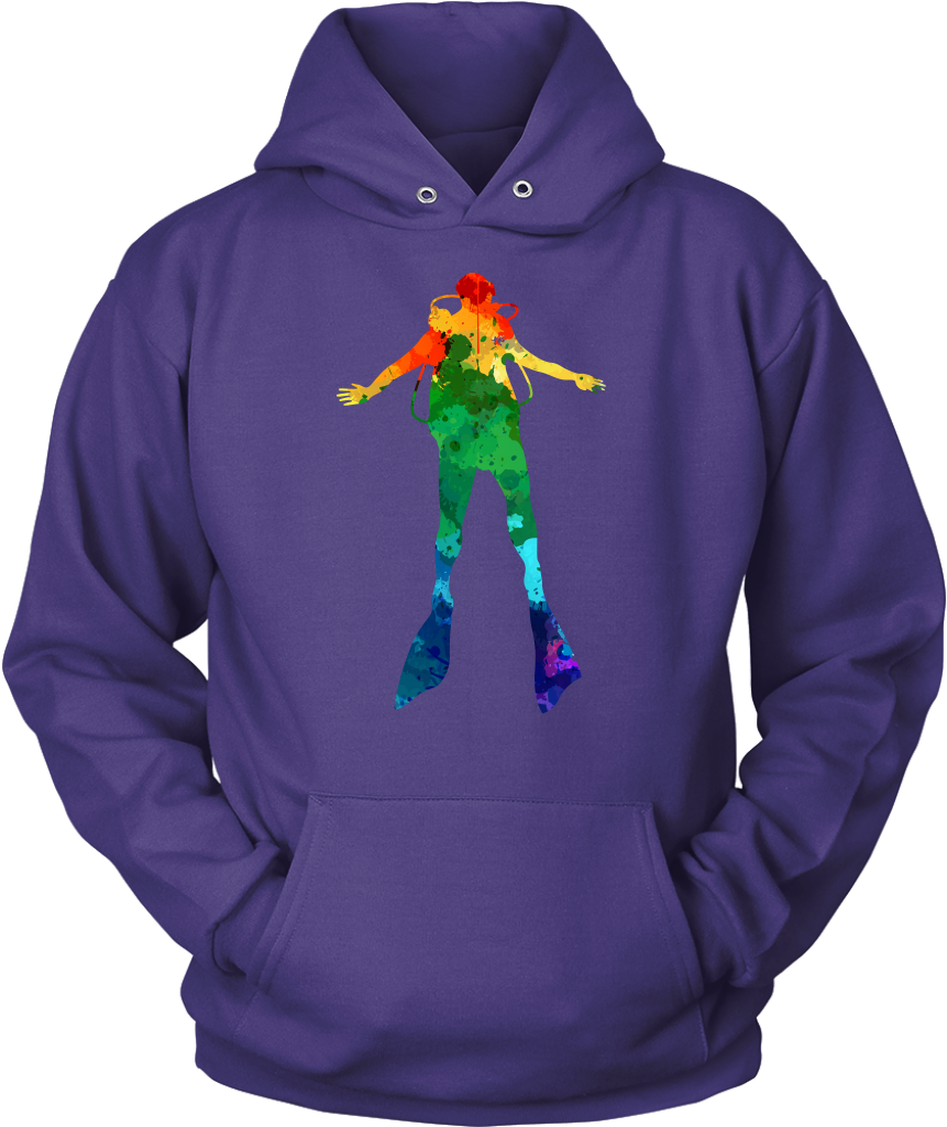 Watercolor Scuba Diver Unisex Hoodie - Don T Reach Young Blood Hoodie (1024x1024), Png Download