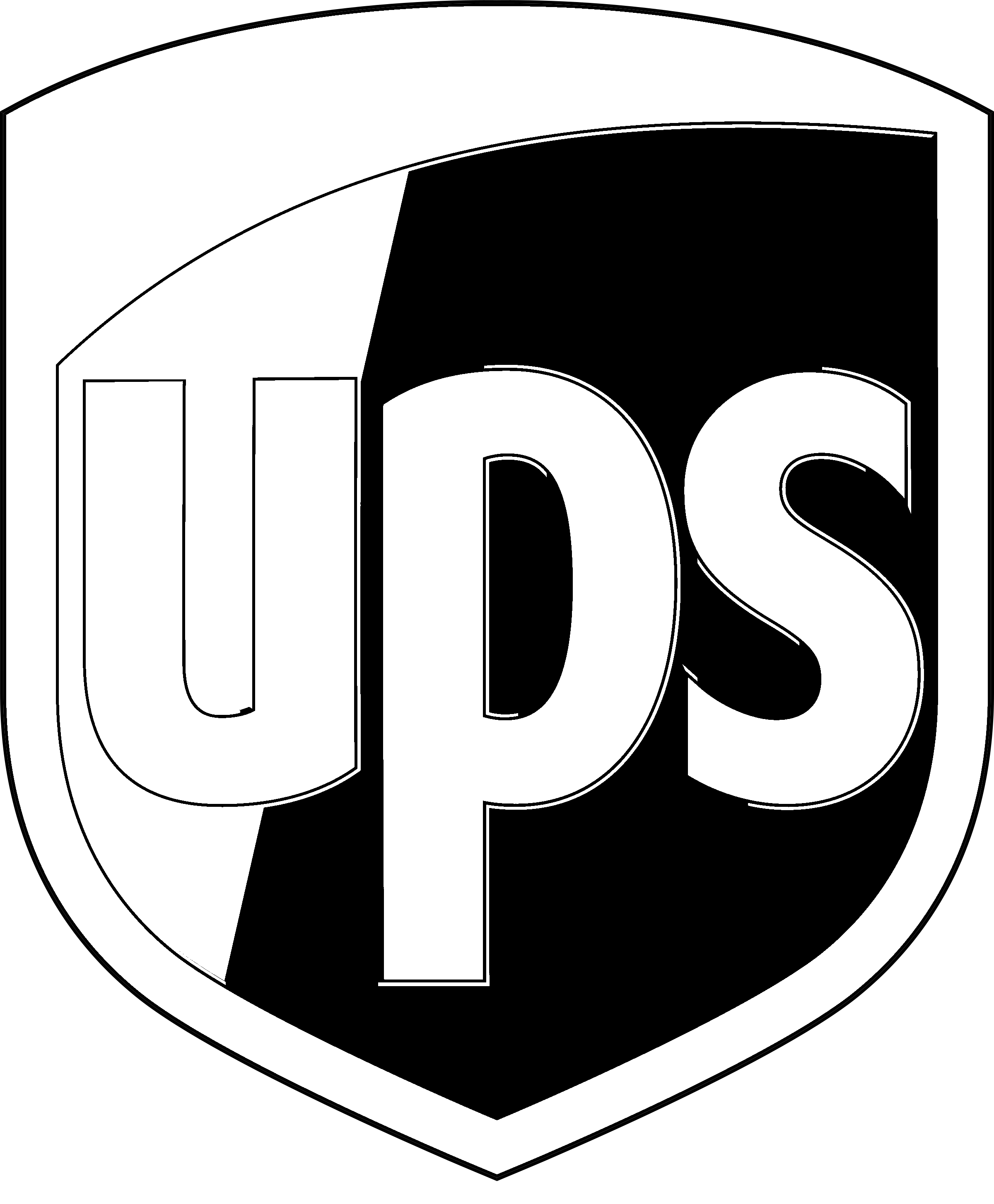 Ups United Parcel Service Logo Black And White - United Parcel Service (2400x2907), Png Download
