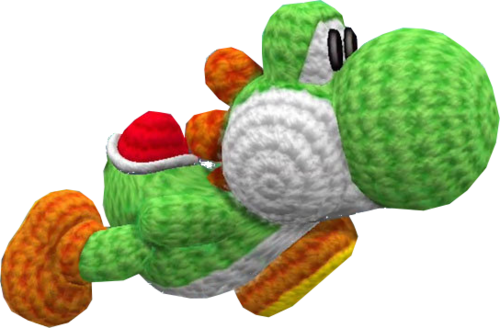 Yarn Yoshi - Nintendo Yoshis Woolly World Wii U (500x328), Png Download