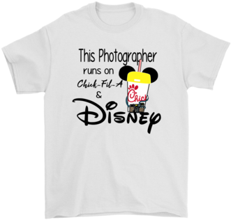 This Photographer Runs On Chick Fil A And Disney Shirts - Disney Nurse Shirt (394x394), Png Download