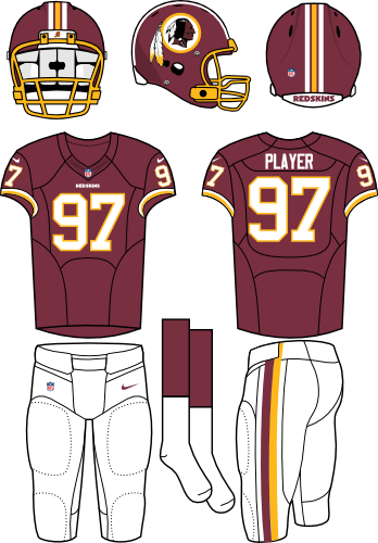 Boston Redskins - New York Jets Home Uniform (348x500), Png Download