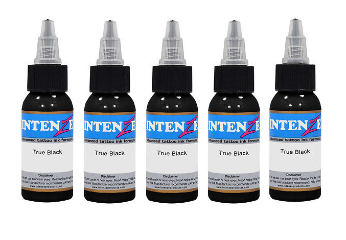5 Bottles Set Of Black Intenze Tattoo Ink - World Famous Ink Grey Wash Set (800x800), Png Download