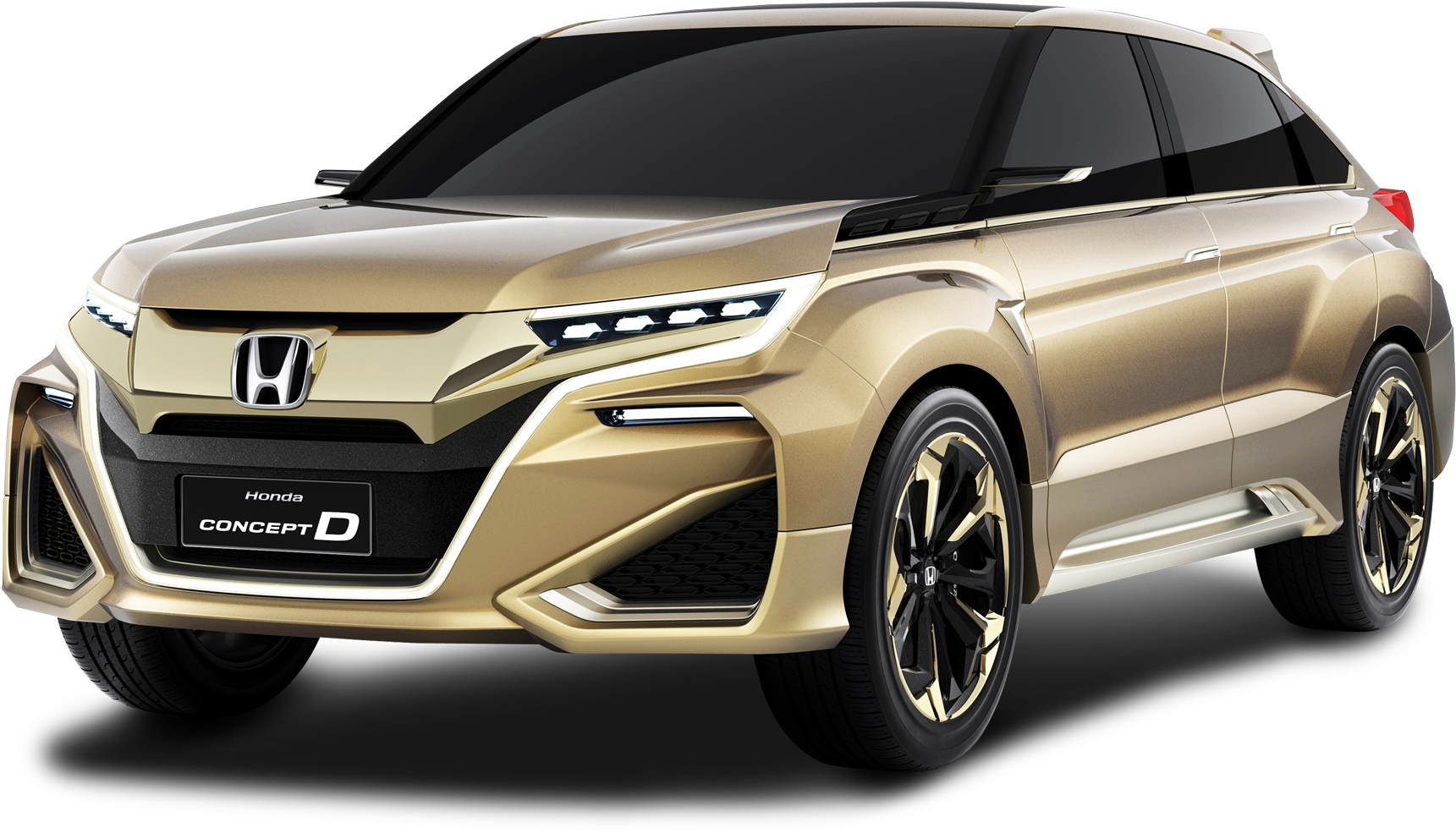 Gold Honda Concept D Car Png Image - Concept D Honda (1850x1140), Png Download