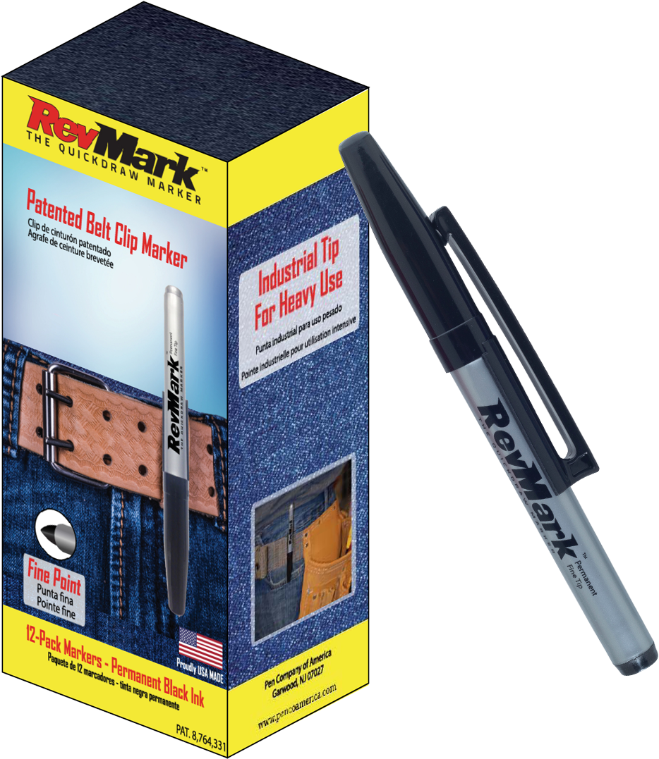 Revmark Marker - 12-pack - Black Ink - Revmark 12-pack - Assorted Pack (1296x1152), Png Download