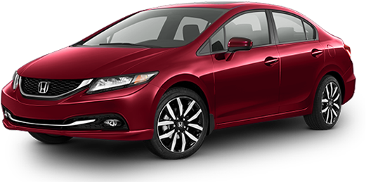 Honda Clipart Png Transparent - Honda Civic Ex 2015 Black (676x270), Png Download