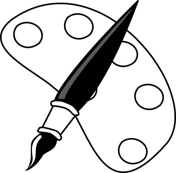 Art Clipart Black And White Png (600x591), Png Download