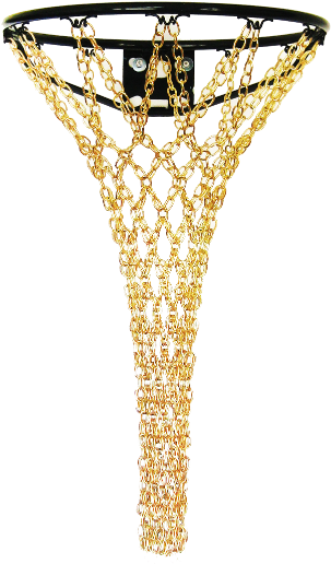 Pimpin' The Rim Love And Basketball, Basketball Art, - Gold Chain Basketball Net (415x634), Png Download