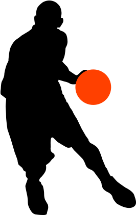 Basketball Boy Silhouette Png (500x500), Png Download