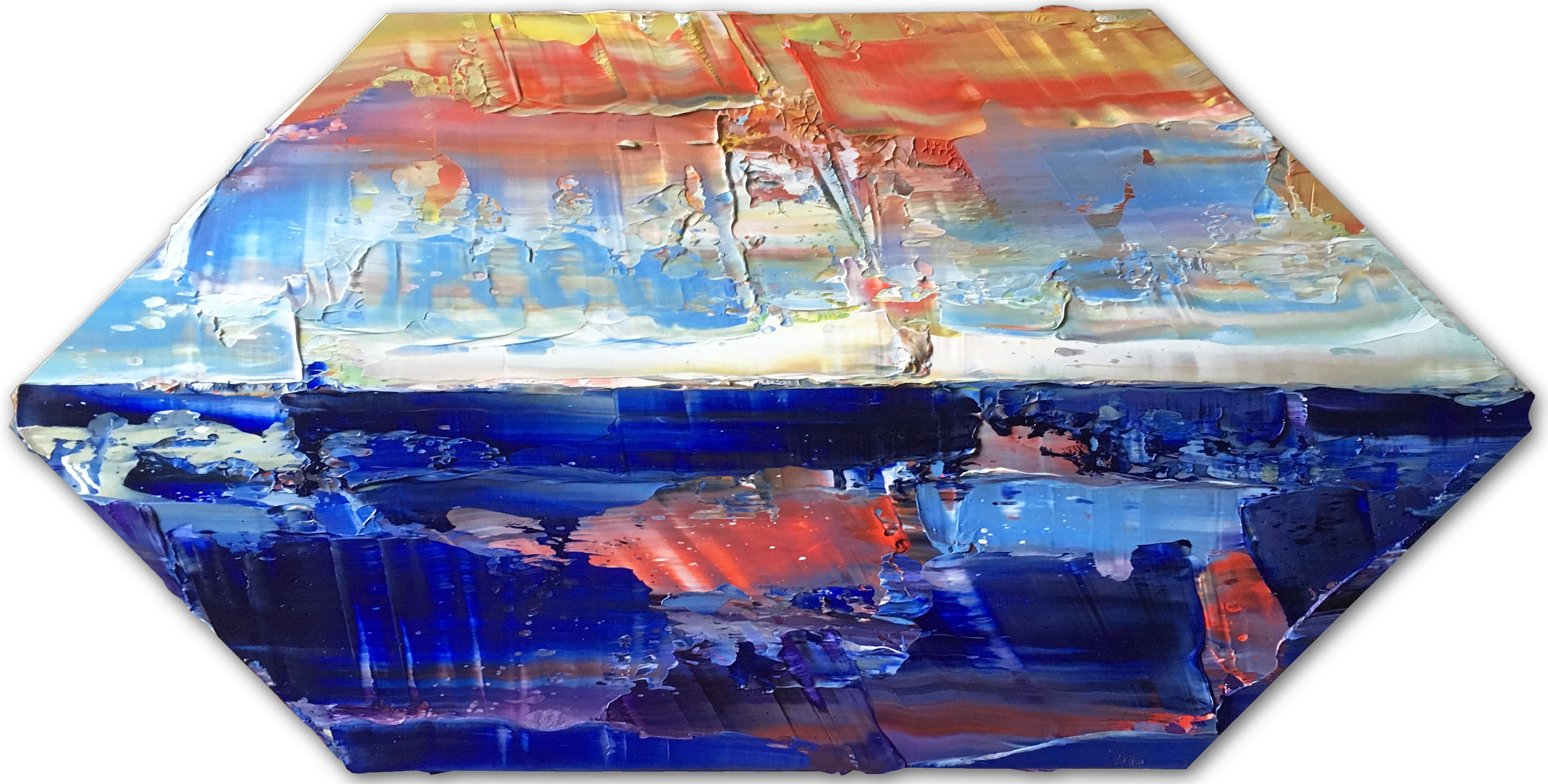 Heart Of The Ocean Oil Painting - Painting (2960x1500), Png Download