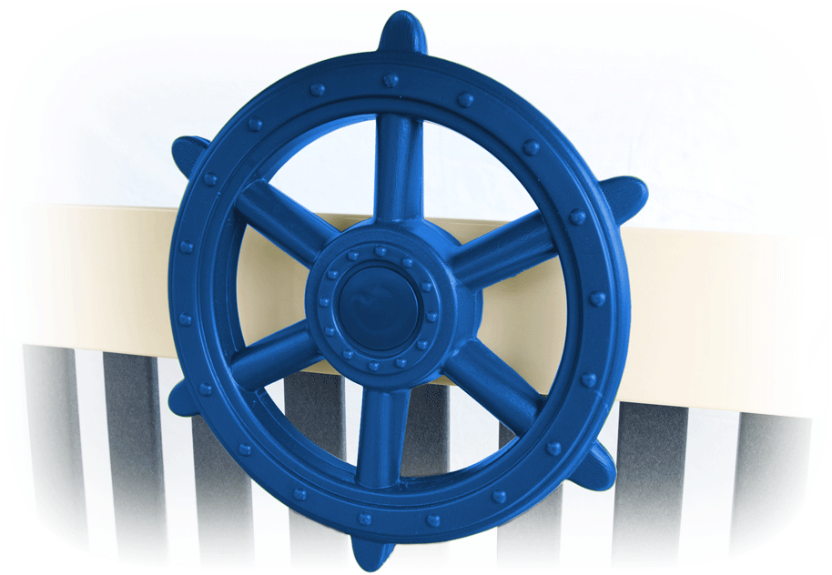 Blue Ship's Wheel - Yardcraft Ship Wheel Swing Set Toy, Green (1000x667), Png Download
