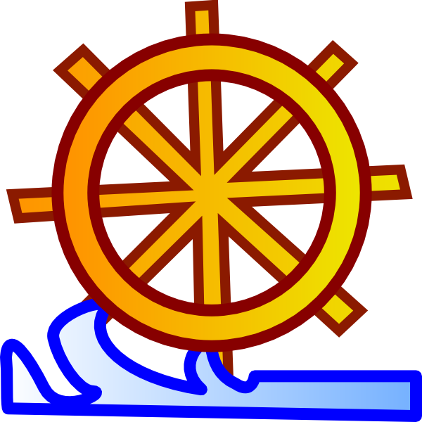 How To Set Use Waves And Ship Wheel Clipart (600x600), Png Download