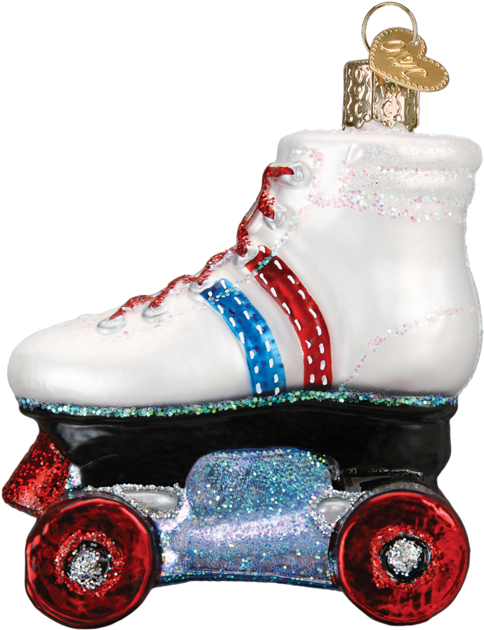 Old World Christmas Roller Skate 3.5" Glass Blown Ornament (950x950), Png Download
