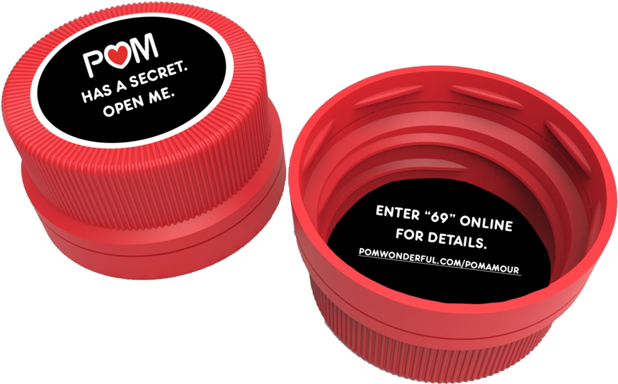 Pom Juice Experiential Bottole Cap - Pom Wonderful (1000x563), Png Download