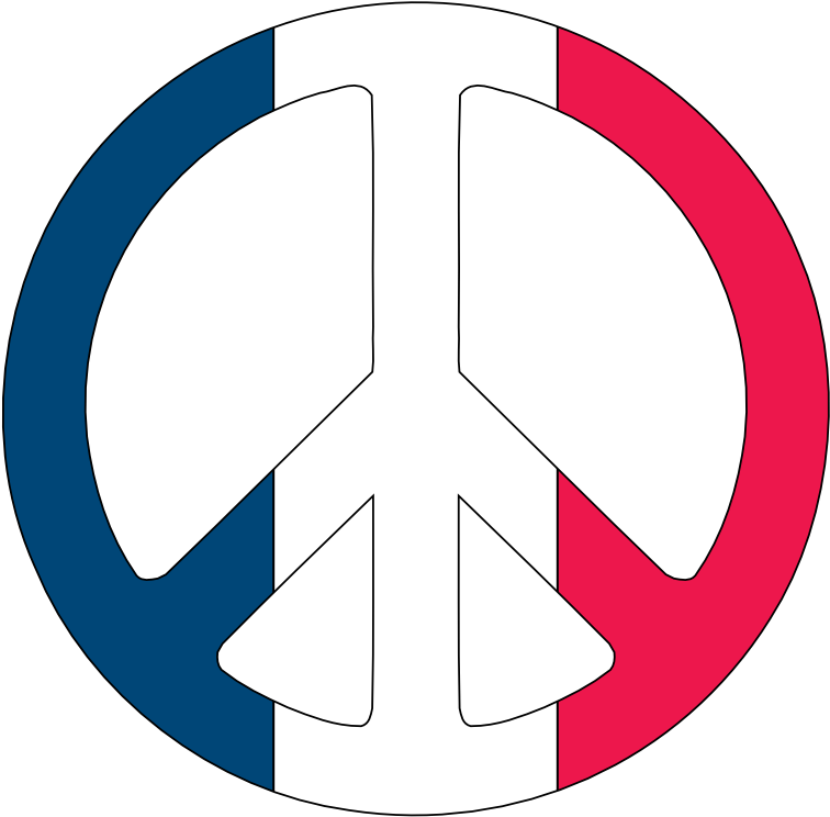 Clip Art Peace - Peace Symbol France (777x895), Png Download