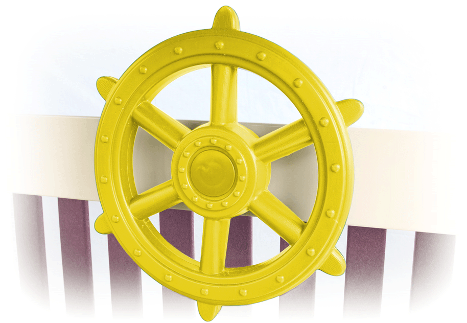 Yellow Ship's Wheel - Circle (1000x667), Png Download