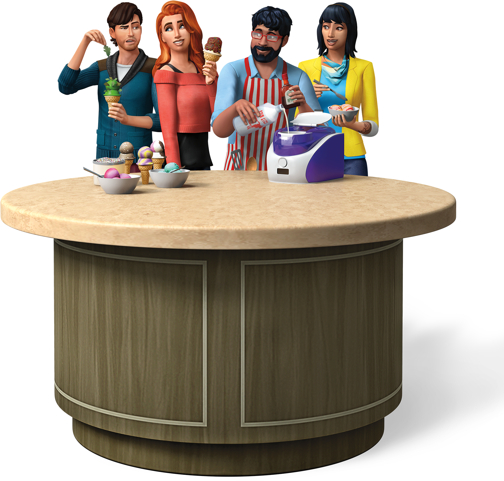 The Sims 4 Official Artwork Sims Online (2048x1975), Png Download