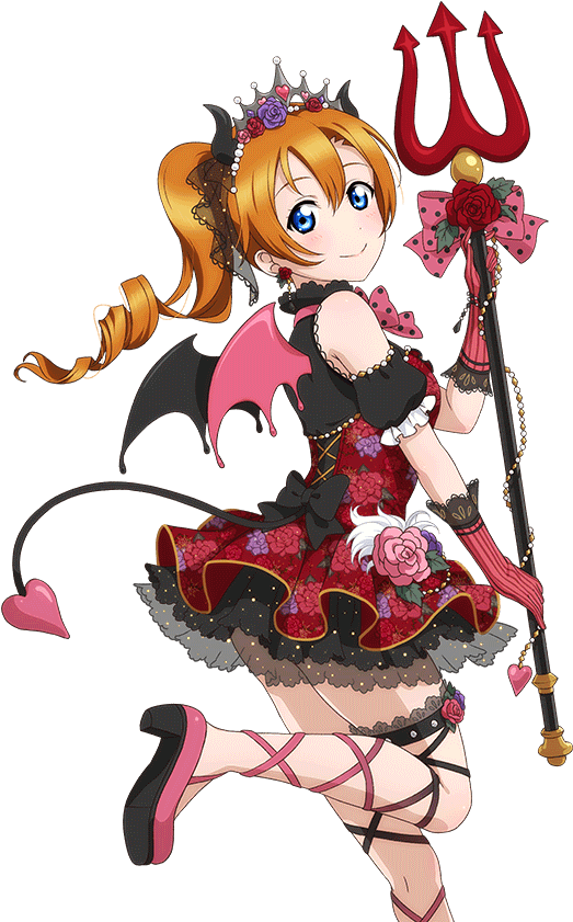 Clipart Black And White Image Cute Best Girl Png Adventures - Love Live Little Devil Honoka (1024x1024), Png Download