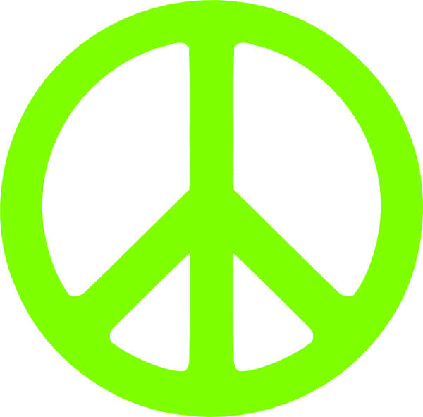 How To Set Use Neon Green Peace Sign Clipart (600x591), Png Download