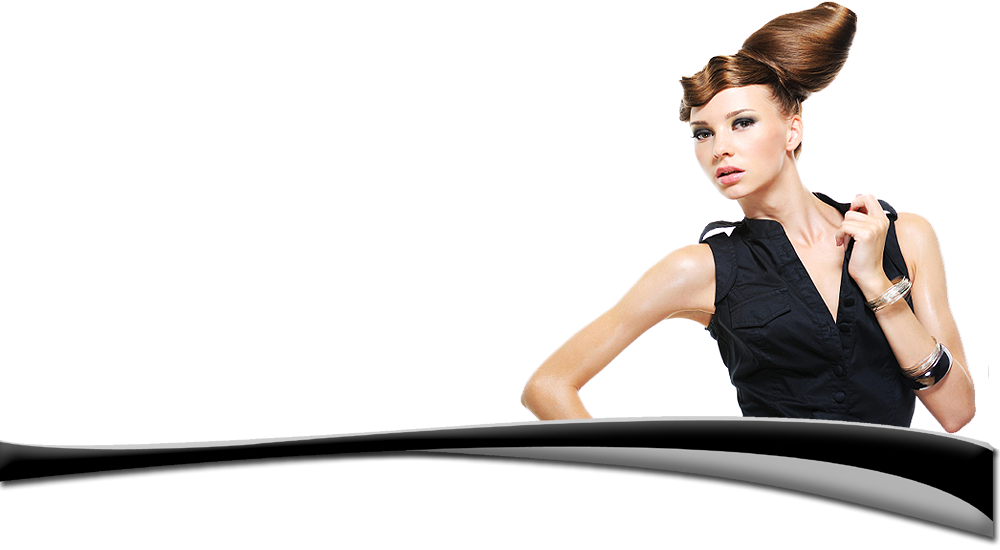 Hair Models Application - Model Salon Png (1000x550), Png Download