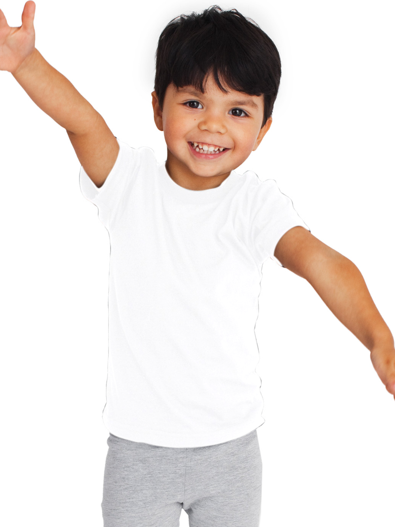 American Apparel Globally Made Kids - Kids Black Shirt Model (800x1067), Png Download