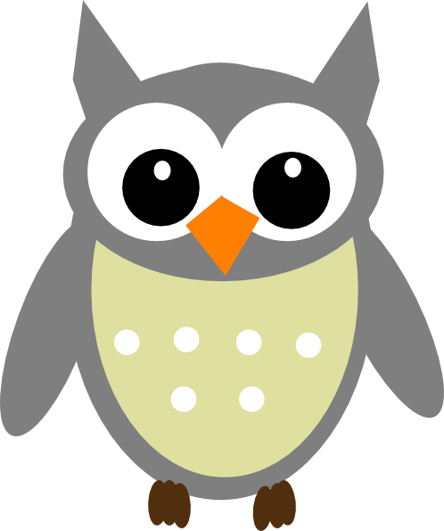 Owl Math Clipart - Yellow And Grey Owl (498x595), Png Download