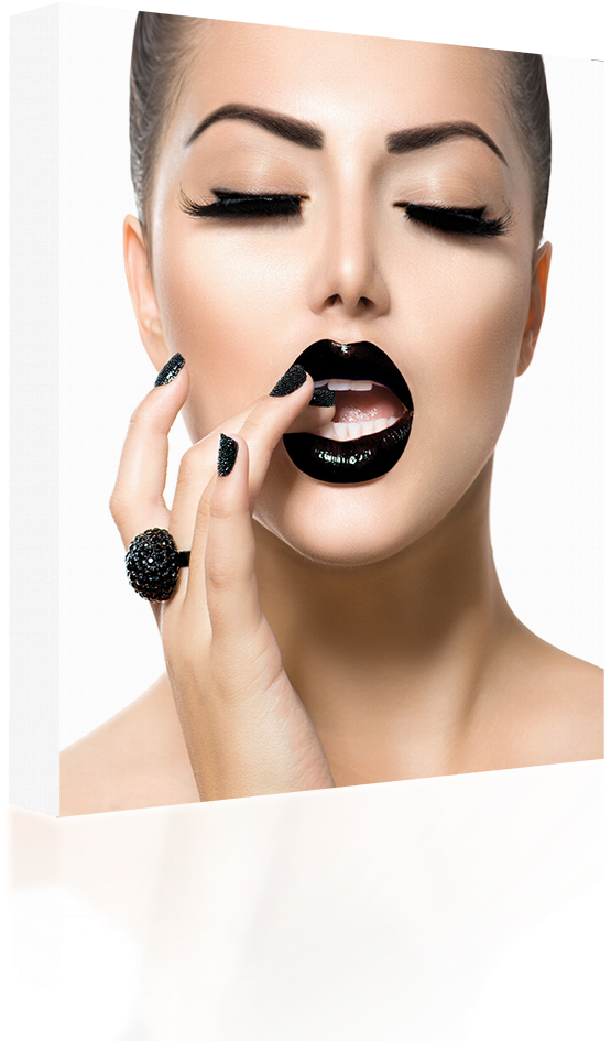 Black Lipstick Model - Black Lipstick Make Up Look (1024x1024), Png Download