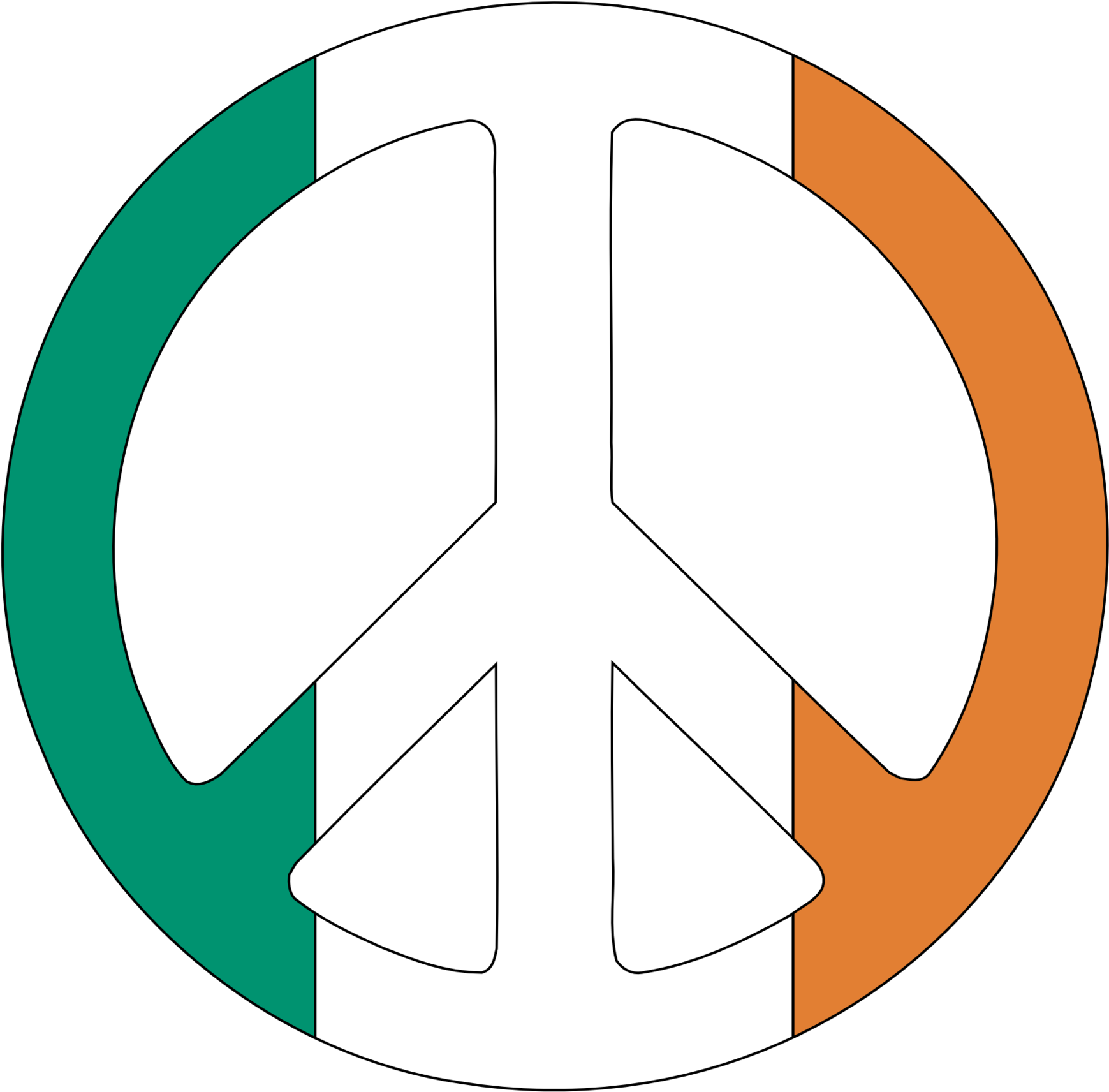 Free Peace Sign Clip Art Clipart To Use Resource - Irish Peace Sign (1880x1880), Png Download