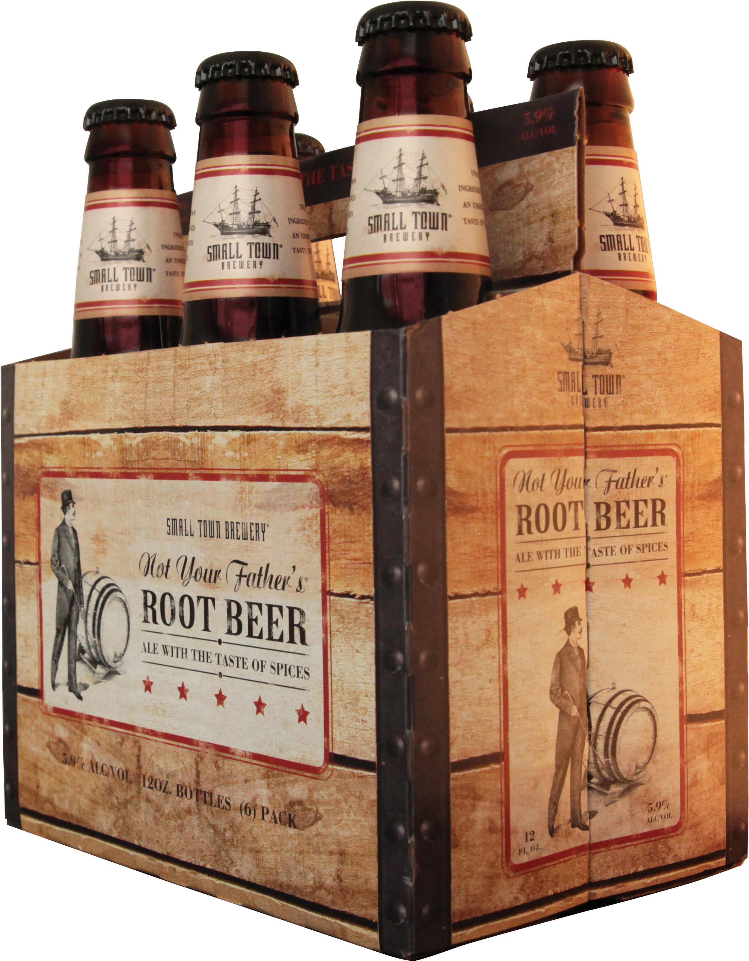 Not Your Father's Root Beer 6-pack - Small Town Brewery Not Your Father's Root Beer - 6 (3051x3456), Png Download