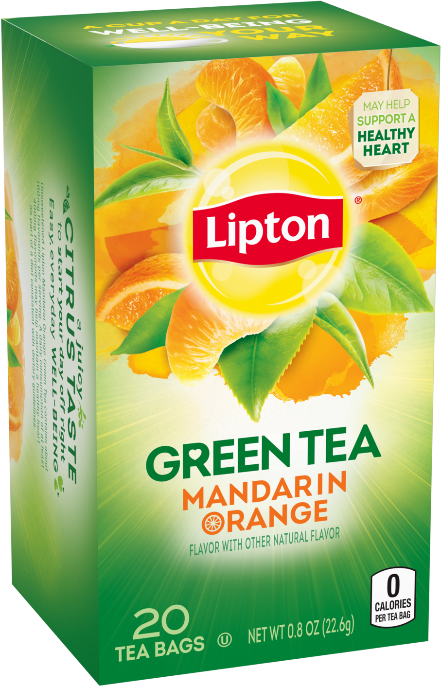 Lipton Green Tea Bags, Orange Passionfruit Jasmine (1500x1500), Png Download