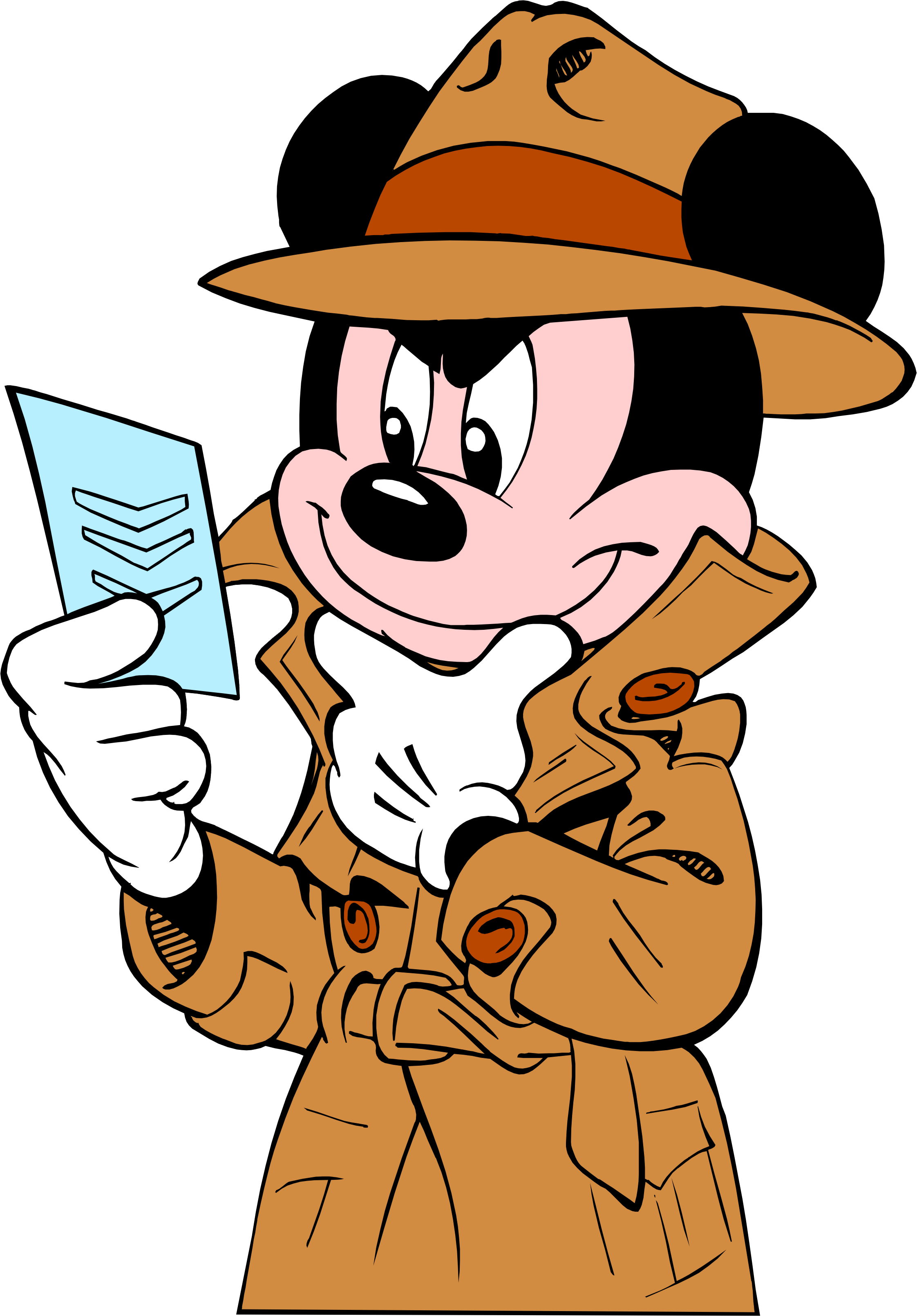 Mickey Mouse The Purloined Letter Sherlock Holmes Clip - Detective Clipart (2244x3218), Png Download