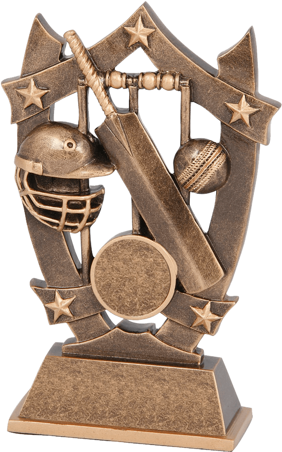 Cricket Trophy - Bat Ball & Wicket (656x1000), Png Download