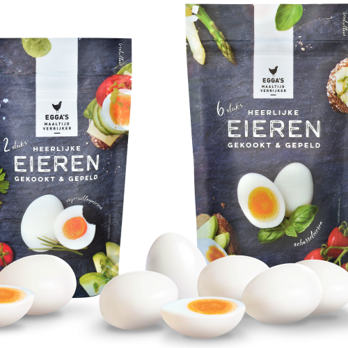Egga, Gekookt Gepelde Eieren, Gekookte Eieren, Ei, - Heerlijke Egga's (500x500), Png Download