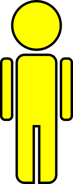 Yellow Person Clip Art (234x590), Png Download