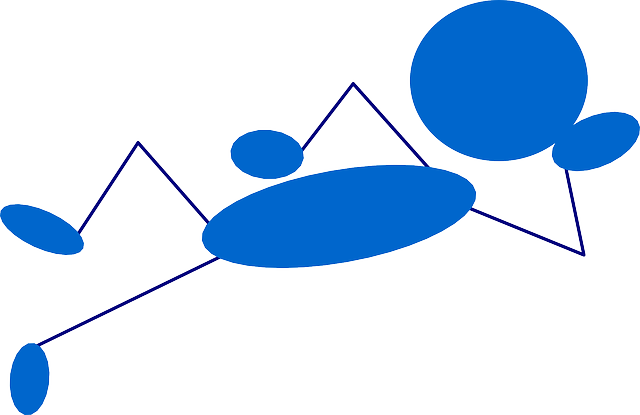 Blue, Stick, People, Man, Figure, Sleeping, Person - Stick Man Laying Down (640x415), Png Download
