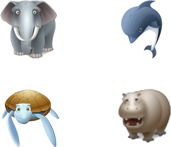 This Graphics Is Realistic Hand-painted Animal Icon - Icon (1024x600), Png Download